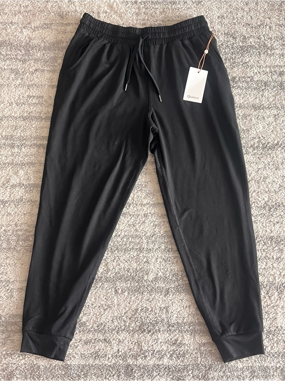 Quince Black Athletic Joggers with Drawstring